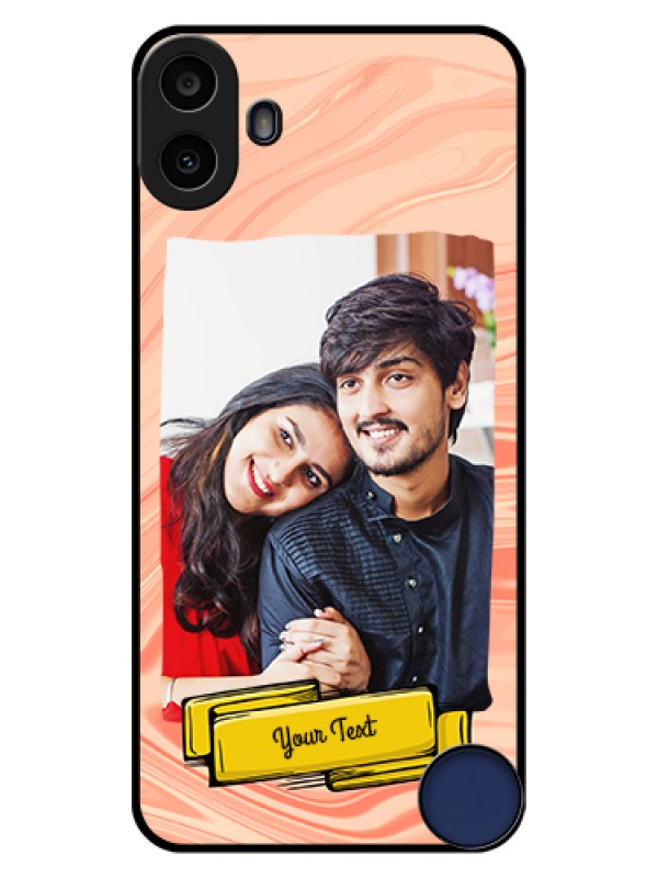 Custom Nothing CMF Phone 1 Custom Glass Phone Case - Marble Texture Design