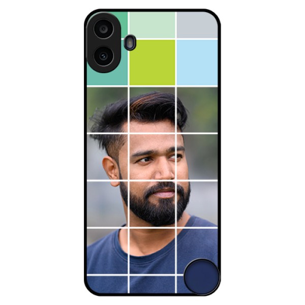 Nothing CMF Phone 1 Custom Glass Phone Case - With White Box Pattern Nothing CMF Phone 1 Custom Glass Phone Case - With White Box Pattern