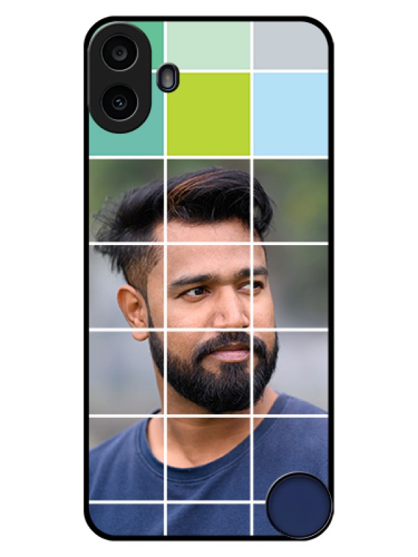 Custom Nothing CMF Phone 1 Custom Glass Phone Case - With White Box Pattern