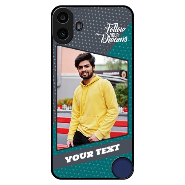 Nothing CMF Phone 1 Custom Glass Phone Case - Background Pattern Design With Quote