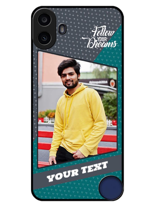 Custom Nothing CMF Phone 1 Custom Glass Phone Case - Background Pattern Design With Quote