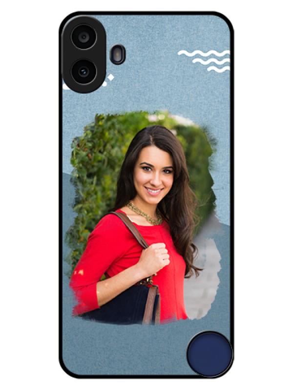 Custom Nothing CMF Phone 1 Custom Glass Phone Case - Grunge Line Art Design