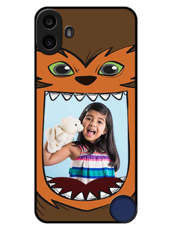 Custom Nothing CMF Phone 1 Custom Glass Phone Case - Owl Monster Back Case Design