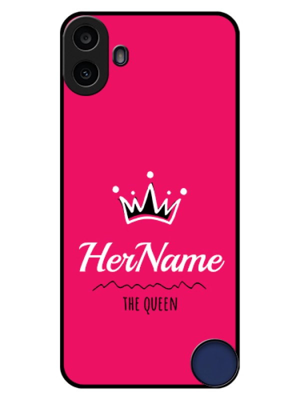 Custom Nothing CMF Phone 1 Custom Glass Phone Case - Queen With Name Design