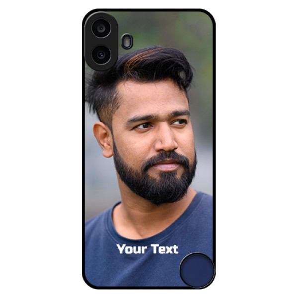 Nothing CMF Phone 1 Custom Glass Phone Case - Photo With Text Design Nothing CMF Phone 1 Custom Glass Phone Case - Photo With Text Design