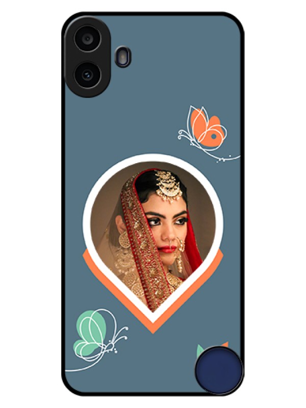 Custom Nothing CMF Phone 1 Custom Glass Phone Case - Droplet Butterflies Design