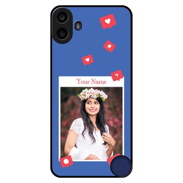 Nothing CMF Phone 1 Custom Glass Phone Case - Like Share And Comment Design