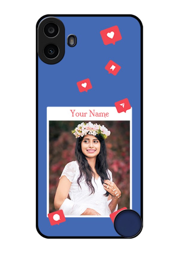 Nothing CMF Phone 1 Custom Glass Phone Case - Like Share And Comment Design