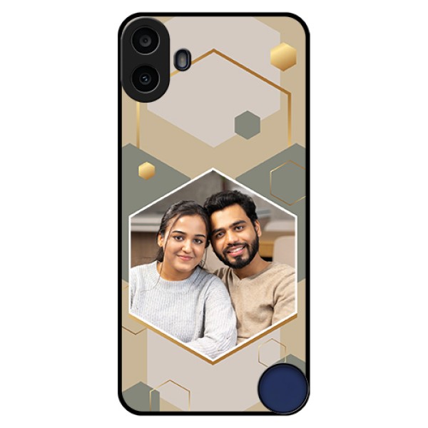 Nothing CMF Phone 1 Custom Glass Phone Case - Stylish Hexagon Pattern Design Nothing CMF Phone 1 Custom Glass Phone Case - Stylish Hexagon Pattern Design