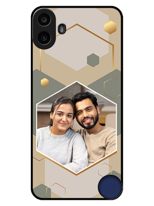 Custom Nothing CMF Phone 1 Custom Glass Phone Case - Stylish Hexagon Pattern Design