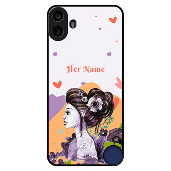 Nothing CMF Phone 1 Custom Glass Phone Case - Woman And Nature Design