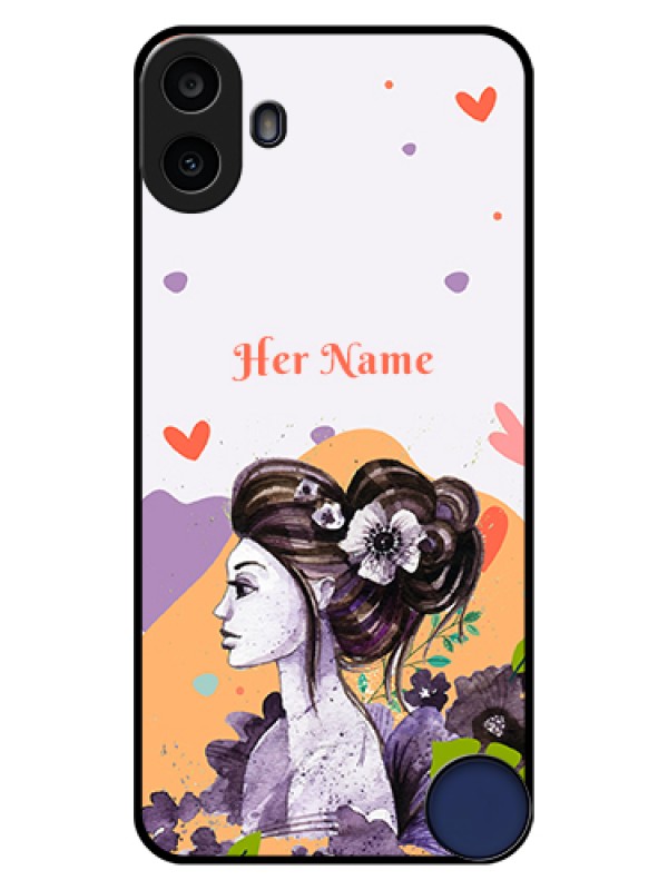 Custom Nothing CMF Phone 1 Custom Glass Phone Case - Woman And Nature Design