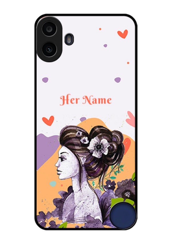 Nothing CMF Phone 1 Custom Glass Phone Case - Woman And Nature Design