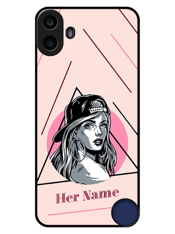 Custom Nothing CMF Phone 1 Custom Glass Phone Case - Rockstar Girl Design