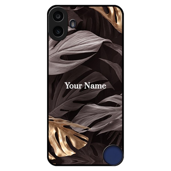 Nothing CMF Phone 1 Custom Glass Phone Case - Wild Leaves Digital Paint Design