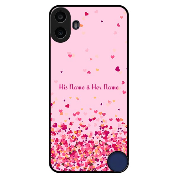 Nothing CMF Phone 1 Custom Glass Phone Case - Floating Hearts Design Nothing CMF Phone 1 Custom Glass Phone Case - Floating Hearts Design