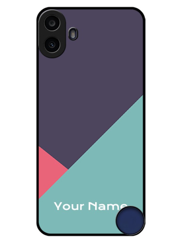 Custom Nothing CMF Phone 1 Custom Glass Phone Case - Tri Color Abstract Design