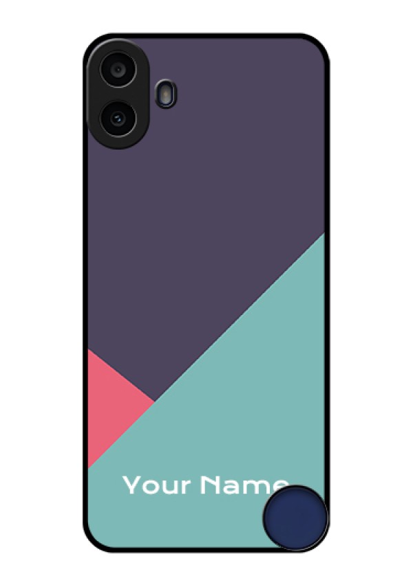 Nothing CMF Phone 1 Custom Glass Phone Case - Tri Color Abstract Design