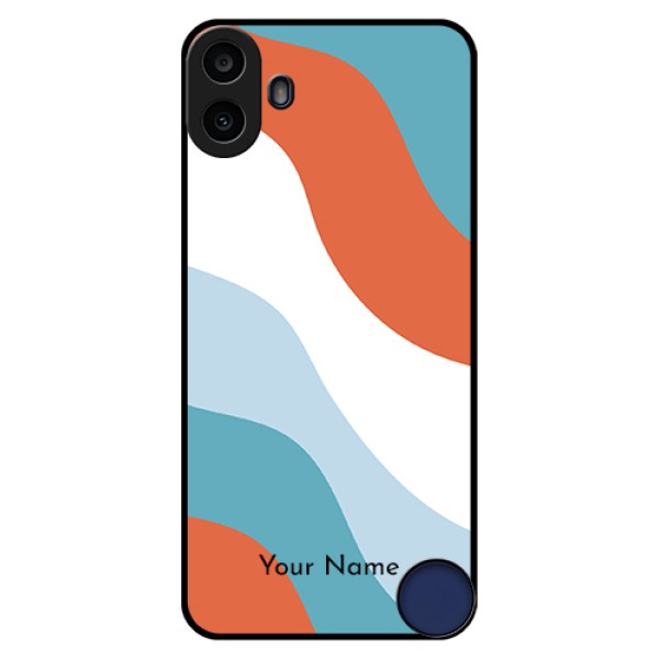 Nothing CMF Phone 1 Custom Glass Phone Case - Coloured Waves Design