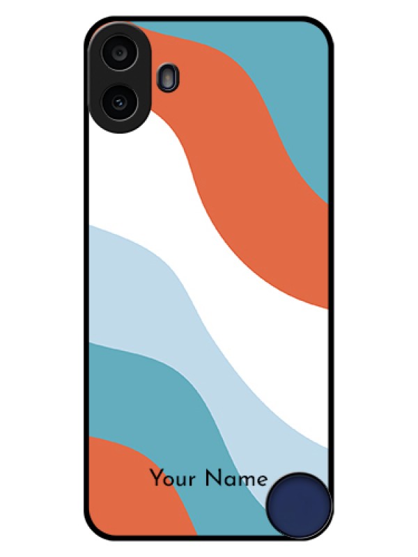 Custom Nothing CMF Phone 1 Custom Glass Phone Case - Coloured Waves Design