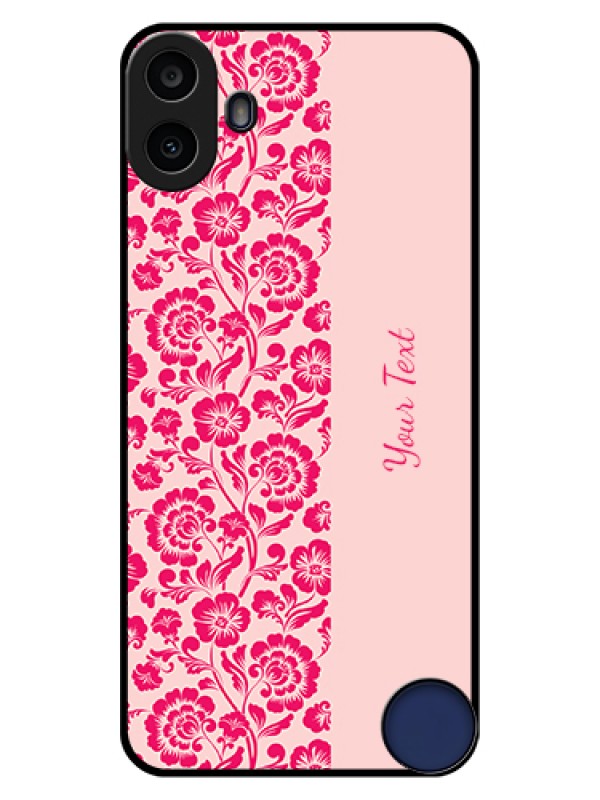 Custom Nothing CMF Phone 1 Custom Glass Phone Case - Attractive Floral Pattern Design