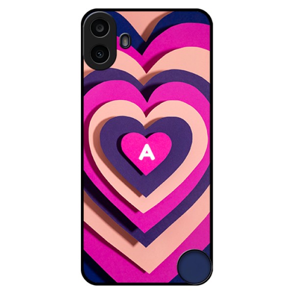 Nothing CMF Phone 1 Custom Glass Phone Case - Cute Heart Pattern Design
