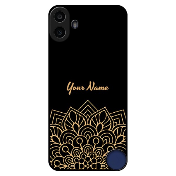 Nothing CMF Phone 1 Custom Glass Phone Case - Golden Mandala Design Nothing CMF Phone 1 Custom Glass Phone Case - Golden Mandala Design
