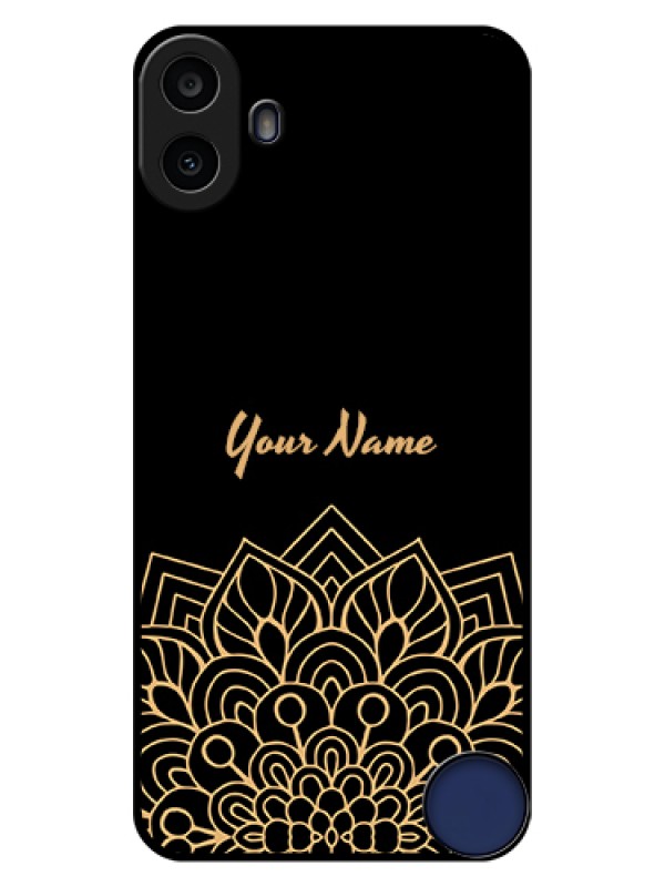 Custom Nothing CMF Phone 1 Custom Glass Phone Case - Golden Mandala Design