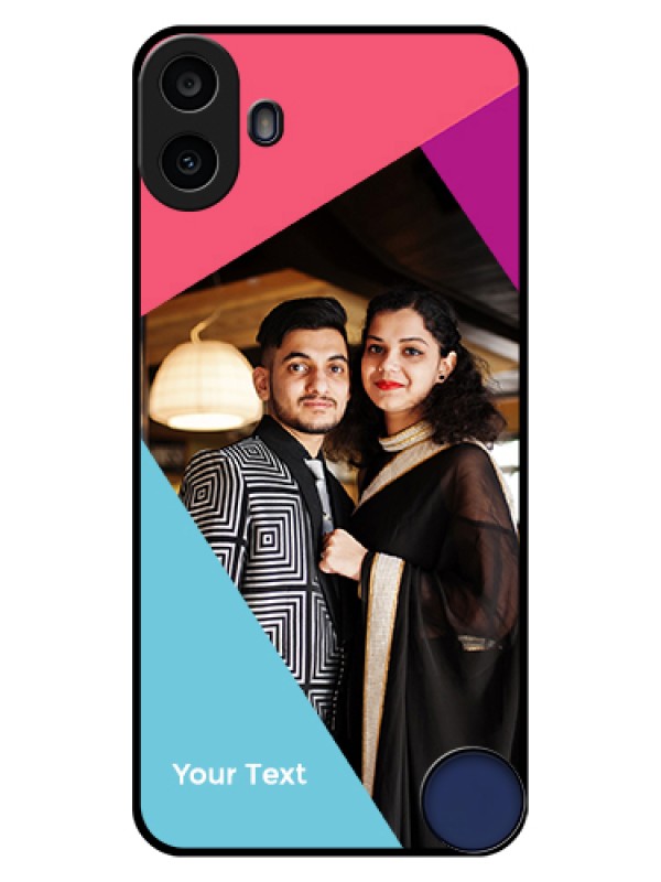 Custom Nothing CMF Phone 1 Custom Glass Phone Case - Stacked Triple Colour Design