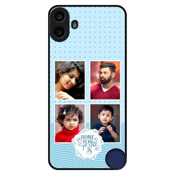 Nothing CMF Phone 1 Custom Glass Phone Case - Cute Love Quote With 4 Pic Upload Design Nothing CMF Phone 1 Custom Glass Phone Case - Cute Love Quote With 4 Pic Upload Design