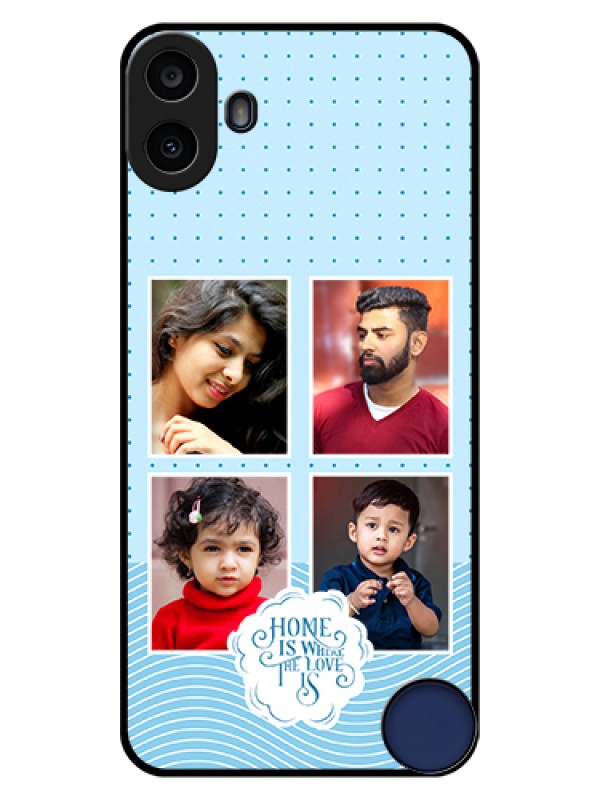 Custom Nothing CMF Phone 1 Custom Glass Phone Case - Cute Love Quote With 4 Pic Upload Design