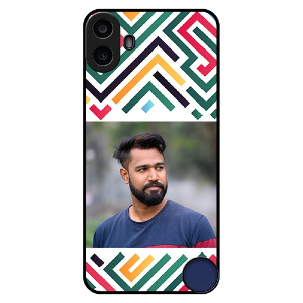 Nothing CMF Phone 1 Custom Glass Phone Case - Colorful Maze Pattern Design Nothing CMF Phone 1 Custom Glass Phone Case - Colorful Maze Pattern Design