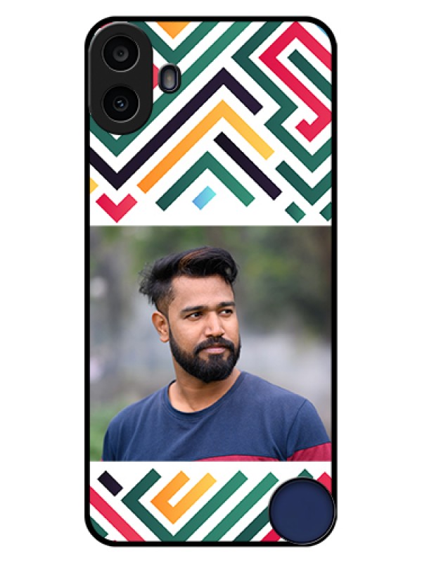 Custom Nothing CMF Phone 1 Custom Glass Phone Case - Colorful Maze Pattern Design