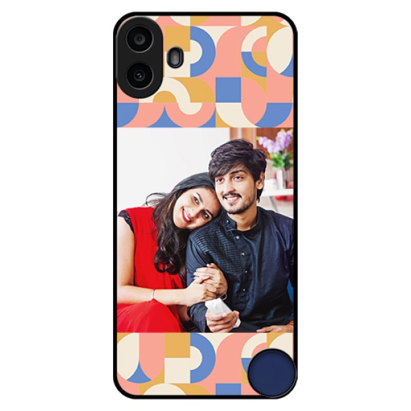 Nothing CMF Phone 1 Custom Glass Phone Case - Semi - Circle Maze Pattern Design Nothing CMF Phone 1 Custom Glass Phone Case - Semi - Circle Maze Pattern Design
