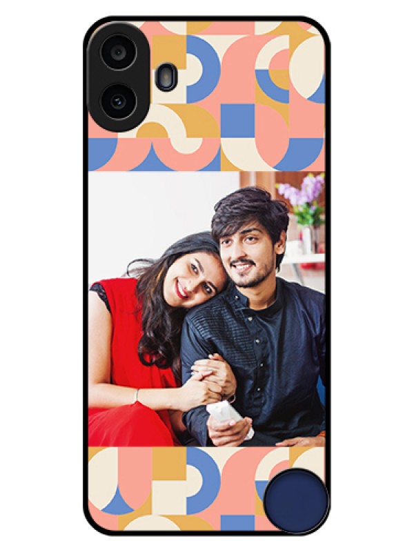 Custom Nothing CMF Phone 1 Custom Glass Phone Case - Semi - Circle Maze Pattern Design