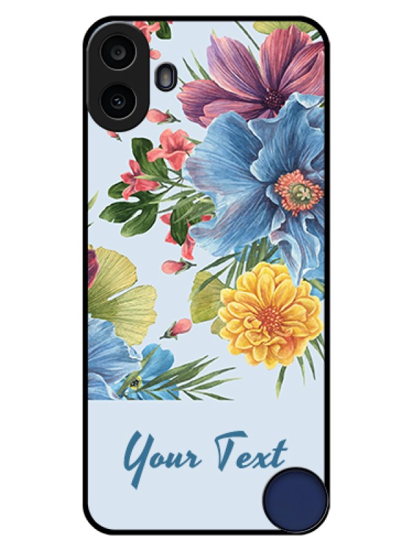 Custom Nothing CMF Phone 1 Custom Glass Phone Case - Stunning Watercolored Flowers Painting Design