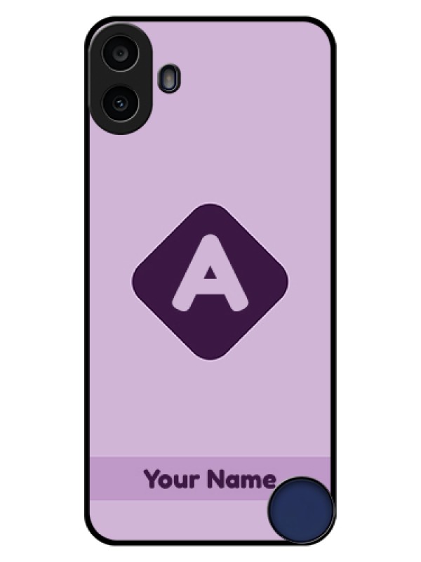Custom Nothing CMF Phone 1 Custom Glass Phone Case - Custom Letter In Curved Badge Design