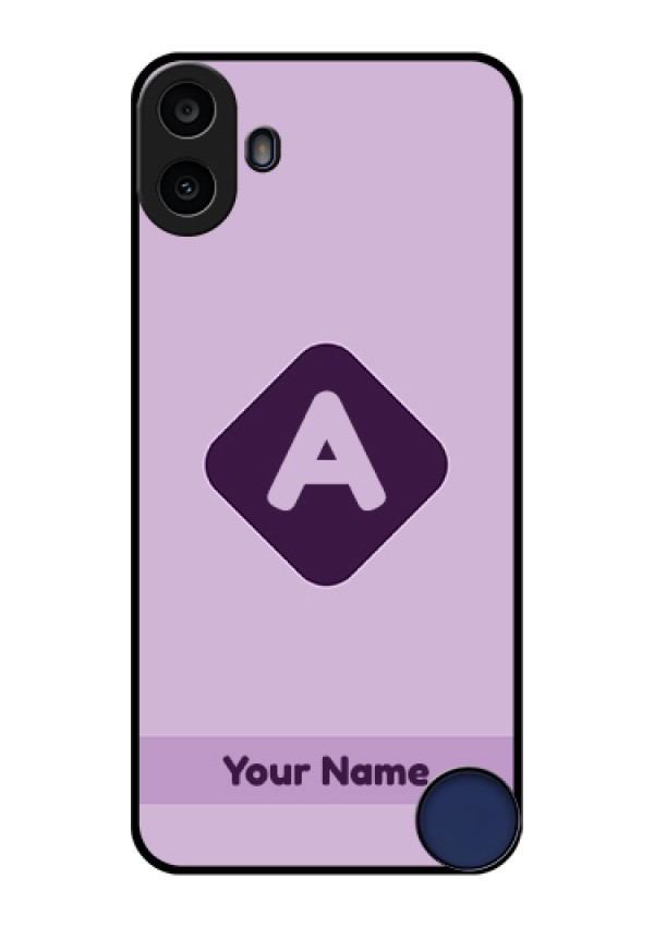Nothing CMF Phone 1 Custom Glass Phone Case - Custom Letter In Curved Badge Design