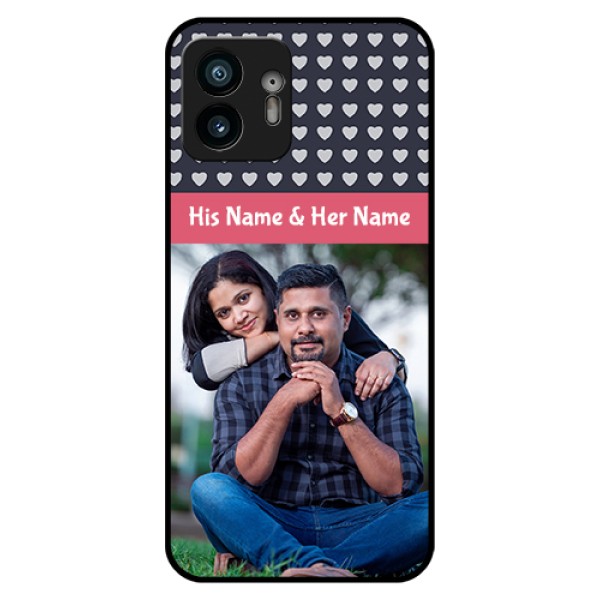 Nothing Phone 2 Custom Glass Phone Case - Love Symbols Design