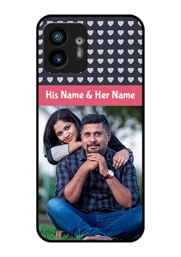 Nothing Phone 2 Custom Glass Phone Case - Love Symbols Design