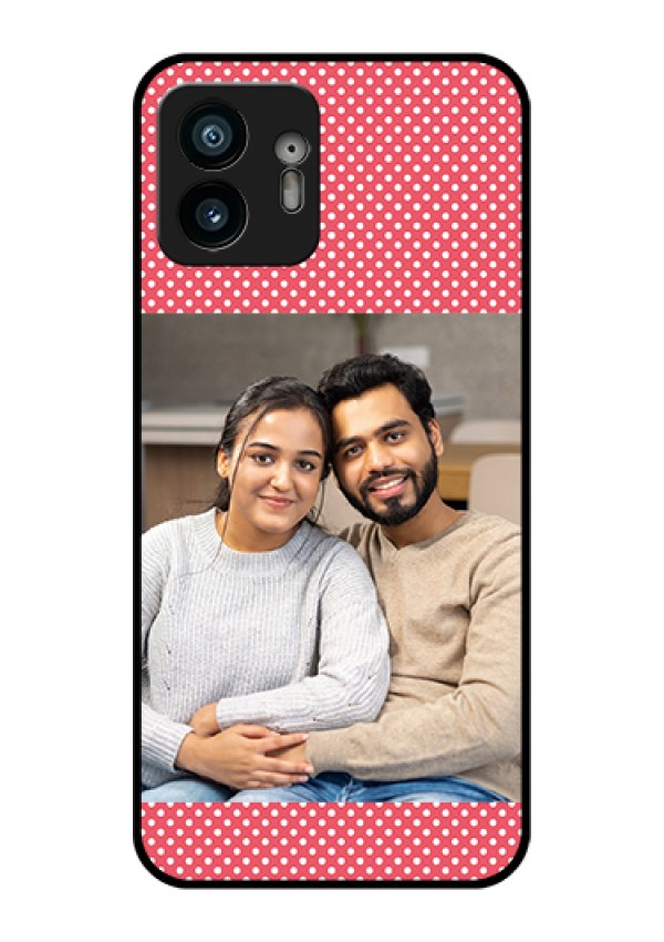 Nothing Phone 2 Custom Glass Phone Case - White Dotted Design