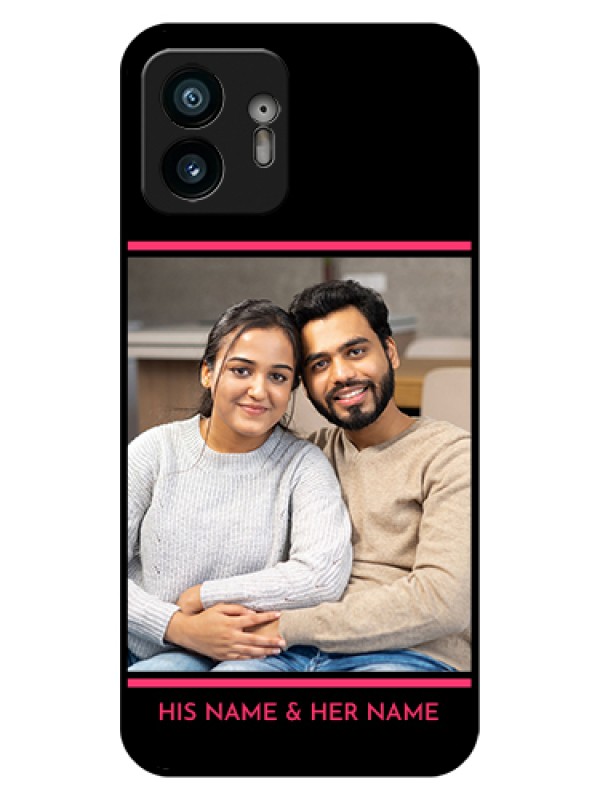 Custom Nothing Phone 2 Custom Glass Phone Case - With Add Text Design