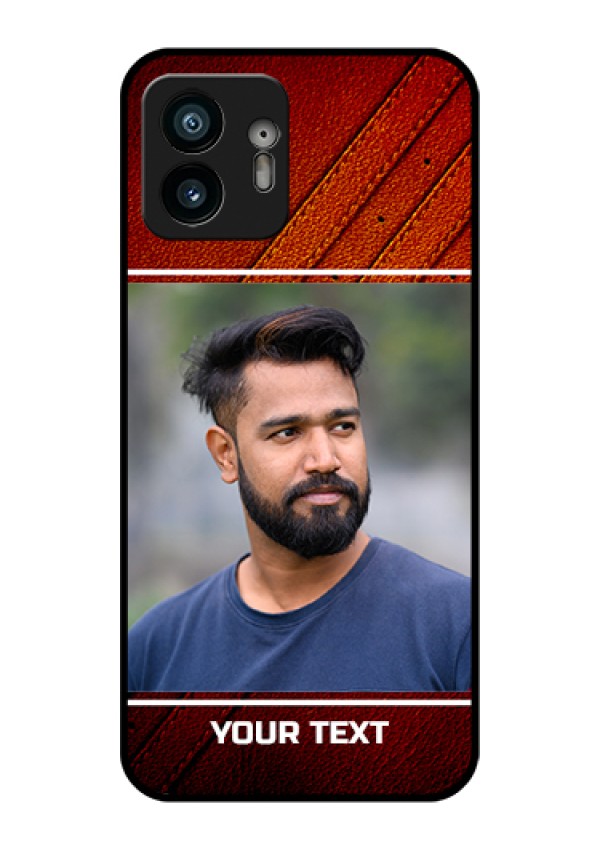 Nothing Phone 2 Custom Glass Phone Case - Leather Phone Case Design