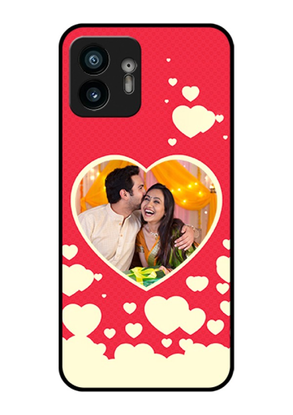 Nothing Phone 2 Custom Glass Phone Case - Love Symbols Phone Cover Design