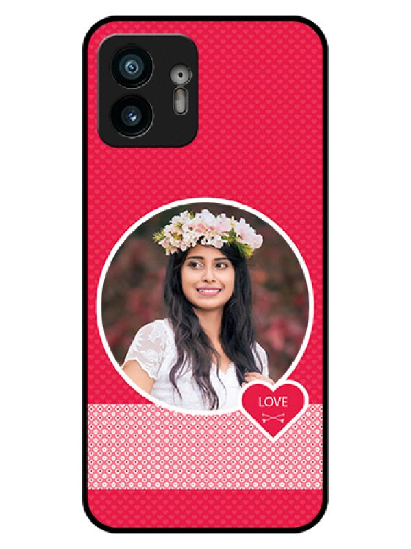 Custom Nothing Phone 2 Custom Glass Phone Case - Pink Color Pattern Design