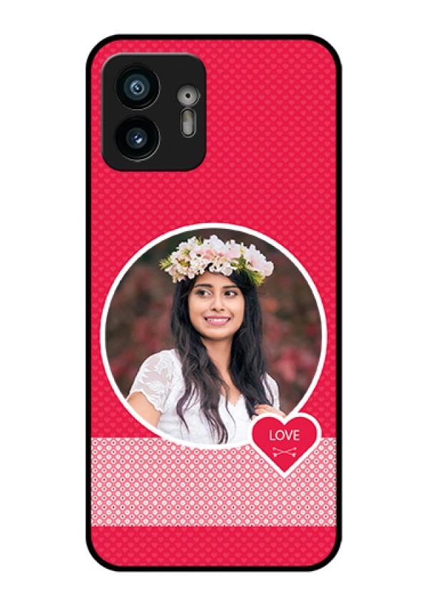 Nothing Phone 2 Custom Glass Phone Case - Pink Color Pattern Design