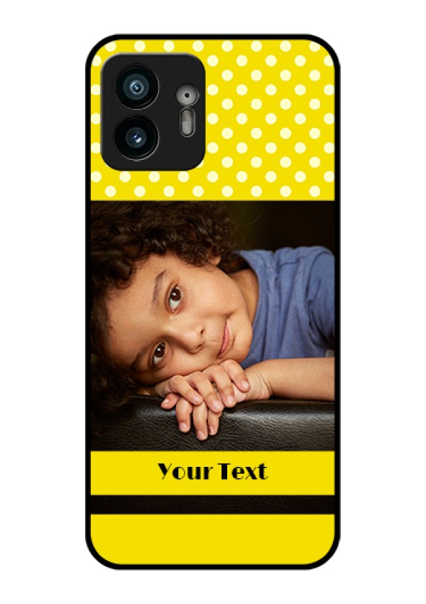 Nothing Phone 2 Custom Glass Phone Case - Bright Yellow Case Design