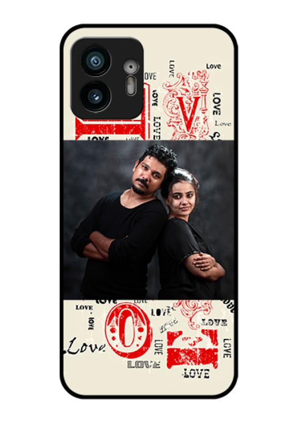Nothing Phone 2 Custom Glass Phone Case - Trendy Love Design Case