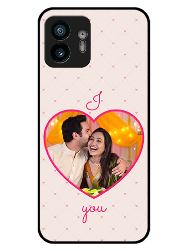 Custom Nothing Phone 2 Custom Glass Phone Case - Heart Shape Design