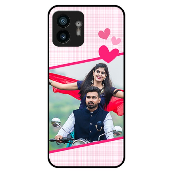 Nothing Phone 2 Custom Glass Phone Case - Love Shape Heart Design Nothing Phone 2 Custom Glass Phone Case - Love Shape Heart Design